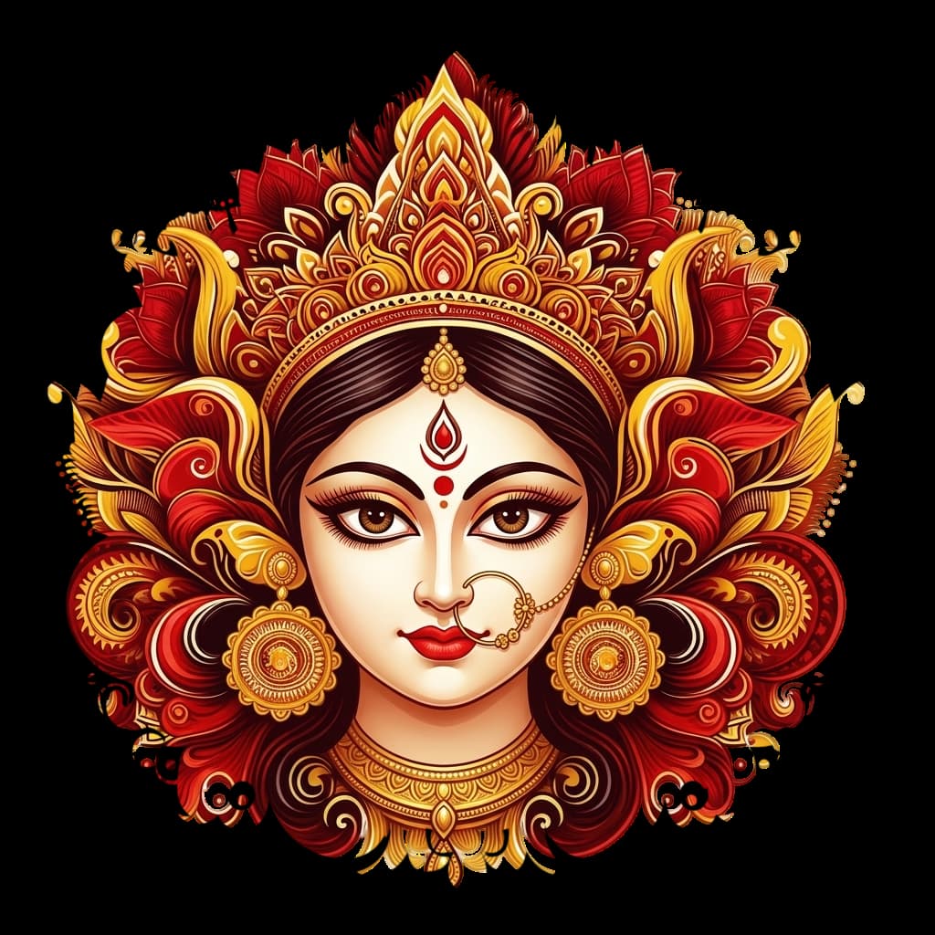 Maa Durga Devotional Centerpiece Artwork - Raas Utsav 2026